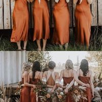 SP1245,Spaghetti Straps Long Bridesmaid Dresses for Wedding Party - Thumbnail 2