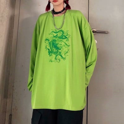 Dragon print long sleeve t-shirt