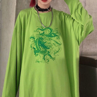 Dragon Print Long Sleeve T-shirt - Thumbnail 1