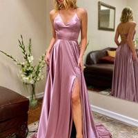 SP1258,Cheap a-line prom dresses, pretty pink prom dresses,long party dresses - Thumbnail 1