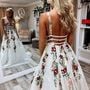 SP1274,Princess A-line White Long Prom Dress with Floral Embroidery-1