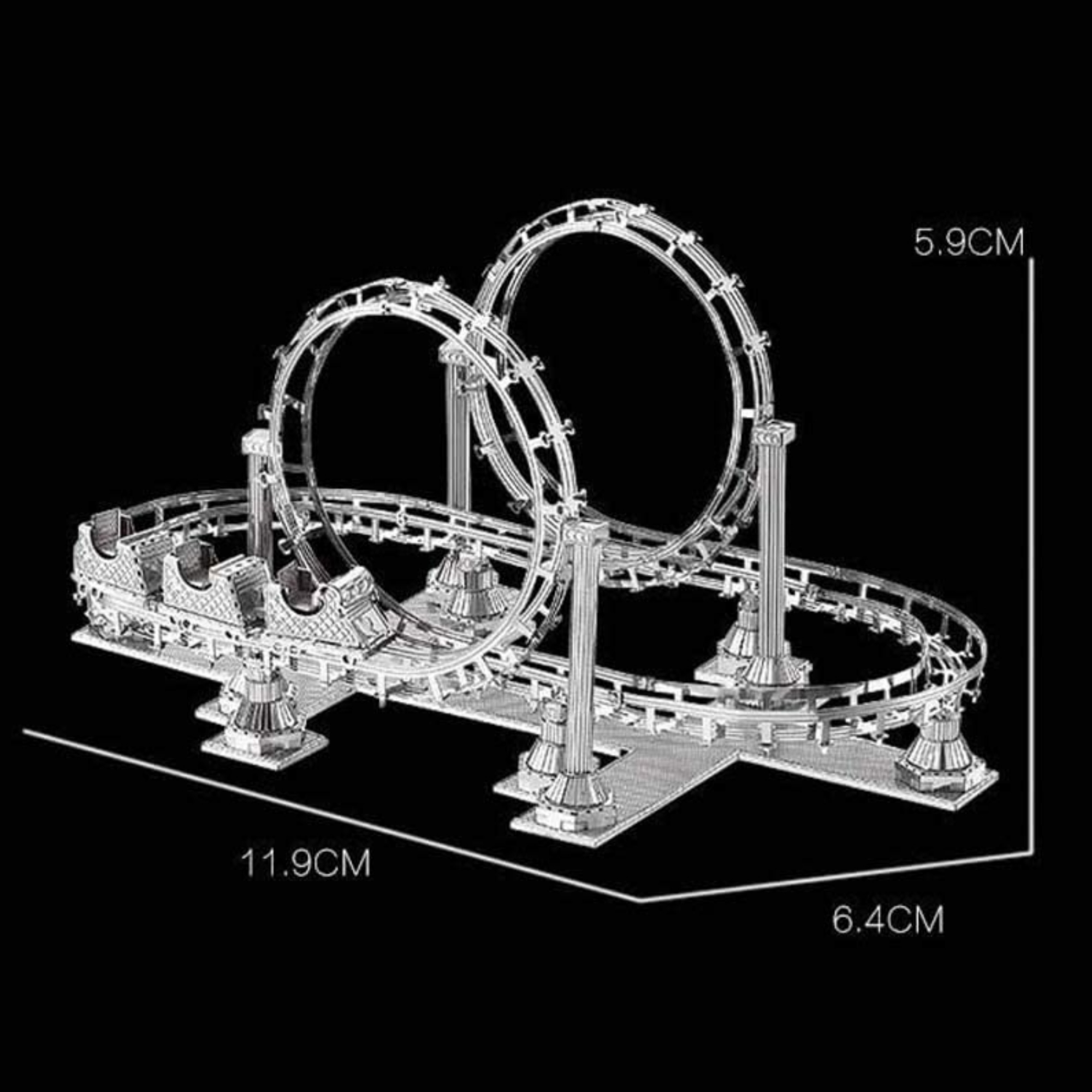3D Metal Puzzle,Assembly Model ROLLER COASTER,Assembly Kit, Puzzle on