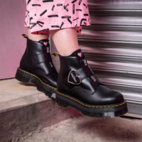 Sweet Heart Ankle Martens Boots - Black - Thumbnail 5