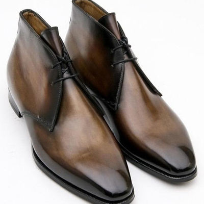 Two tone classic wear cheap price formal chukka lace up dress boot best for ideal occasions