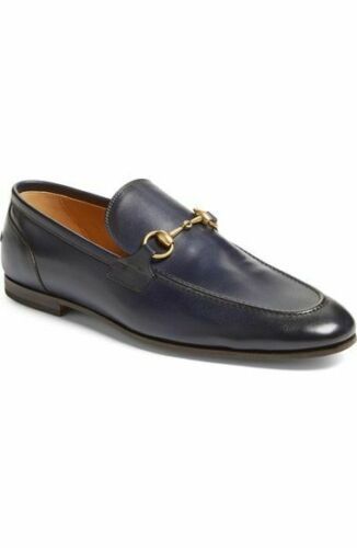 Men Stylish Navy Blue Leather Loafer Shoes, Moccasin Shoes for Men, Slip ons