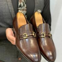 Stylish Brown Leather Moccasin Shoes for Men, Men Formal Dress Shoes - Thumbnail 4