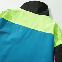 80s COLOR BLOCK PATCH WORK WINDBREAKER JACKET - Thumbnail 4