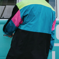 80s COLOR BLOCK PATCH WORK WINDBREAKER JACKET - Thumbnail 5