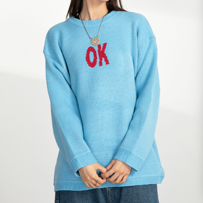 LOVE ME OK KNIT JUMPER