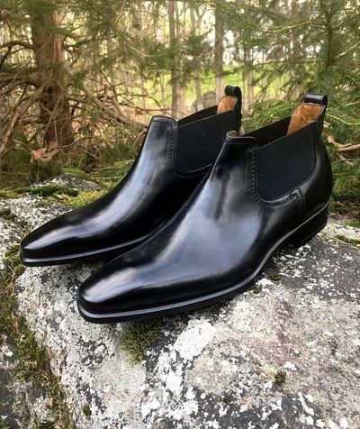 Luxury Cheap Price Black Chelsea Leather Adult Boot,Handmade Hiking Men's Boot