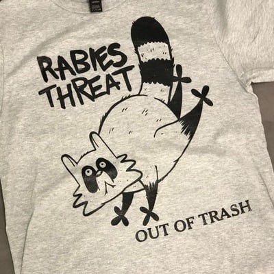 Rabies threat t-shirt (heather grey)