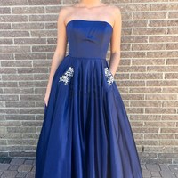 SP1309,Charming Red Long Prom Dresses with Pockets,Beaded Sleeveless Evening Dress - Thumbnail 2