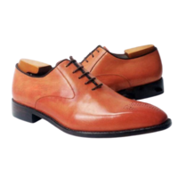 Men Handmade Tan Brogue Shoes, Men’s Leather Lace Up Shoes, mens shoes - Thumbnail 1