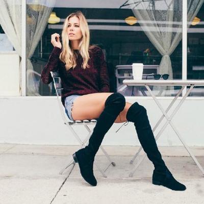 2020 women's shoes new boots women's inner heightening women's shoes low-heeled boots f5410