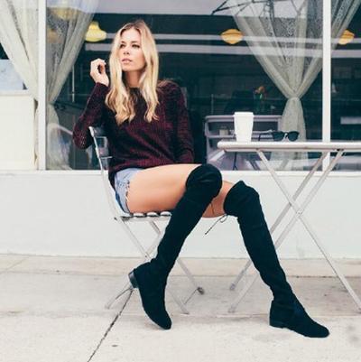 2020 Women's Shoes New Boots Women's inner Heightening Women's Shoes Low-heeled Boots F5410