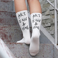 "ART IS NOT A CRIME" SOCKS - Thumbnail 1