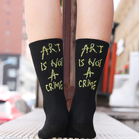"ART IS NOT A CRIME" SOCKS - Thumbnail 2
