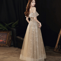 Cute tulle lace long prom dress evening dress - Thumbnail 6
