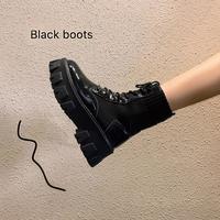 New Lace-up Martin Boots With Thick Heels And High-heel Motorcycle Boots H6754 - Thumbnail 7