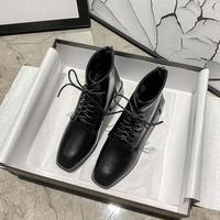 2020 New Thin Thick Heel all-match British Style High Heel Ankle Boots H2401 - Thumbnail 4