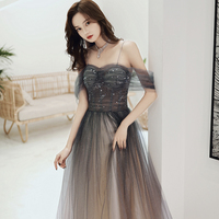 Stylish tulle long prom dress evening dress - Thumbnail 3