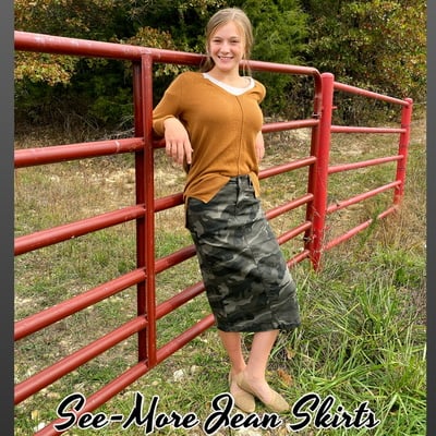 Camo mid-length skirt sale