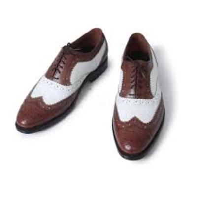 Handmade two tone wing tip leather formal shoes,men's oxford shoes - Thumbnail 2