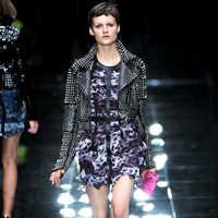 Bespoke Black Studded Leather jacket for women, spiked leather jacket - Thumbnail 2