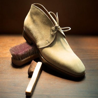 Handmade beige suede boot,chukka ankle boot,oxford boot - Thumbnail 2