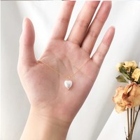Beautiful Heart Charmed Chain Necklace - Thumbnail 4