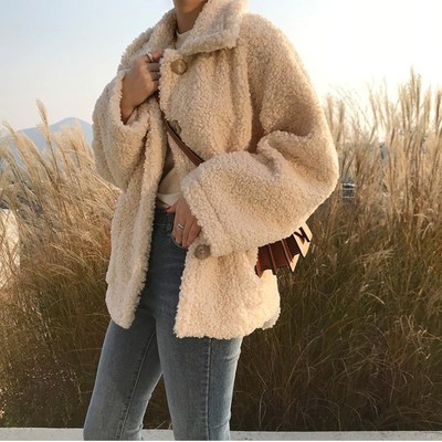 Comfy faux fur teddy coat