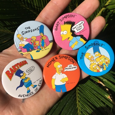 Vintage 1.75" simpson pins 1989