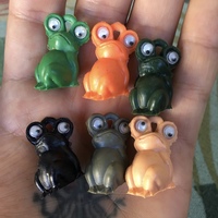 Vintage Rubber Frog Charms with Googly Eyes  - Thumbnail 1