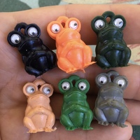 Vintage Rubber Frog Charms with Googly Eyes  - Thumbnail 3