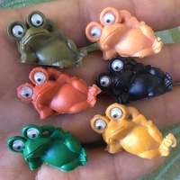 Vintage Rubber Frog Charms with Googly Eyes  - Thumbnail 4