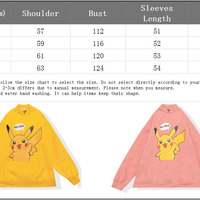 Cute Pikachu Cartoon Oversized Sweater Turtleneck Long Sleeve Shirt Pullover Hoodie Sweatshirt E-Girl Kawaii Korean Japanese Harajuku Retro Streetwear - Thumbnail 8