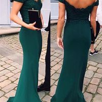 SP1319,Off Shoulder Emerald Green Prom Dress,Sexy Party Dresses, Mermaid Prom Dresses,Long Women Formal Gowns - Thumbnail 1