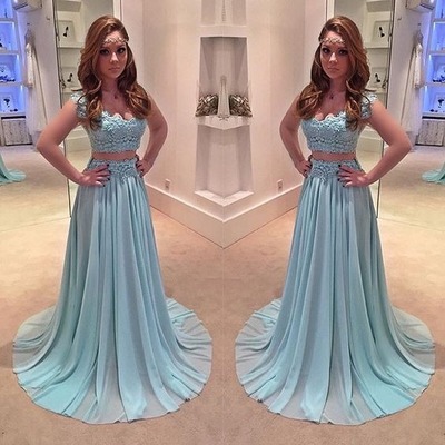 SP1333,Custom Made Gold Sequin Halter Chiffon High Split Floor-Length Long Evening Dress,Two Pieces Prom Formal Dress