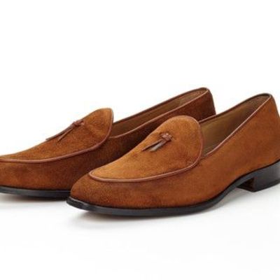Men's brown suede tussles loafers shoes - Thumbnail 5