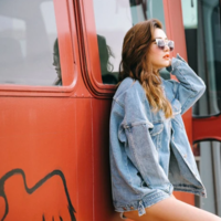 Design Fashion Denim Coat - Thumbnail 2