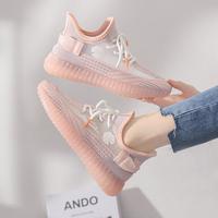 Women's Shoes Summer Student Sports Casual Shoes Luminous White Shoes Running Breathable Net Shoes G7620 - Thumbnail 2