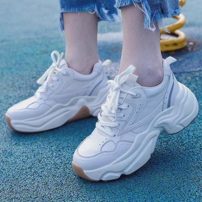 New thick-soled white shoes women trendy all-match women's shoes sports shoes g4476