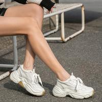 New Thick-soled White Shoes Women Trendy All-Match Women's Shoes Sports Shoes G4476 - Thumbnail 6