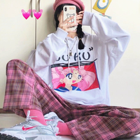 Sailor Moon Chibi Moon Print Hoodie Sweatshirt - Thumbnail 1