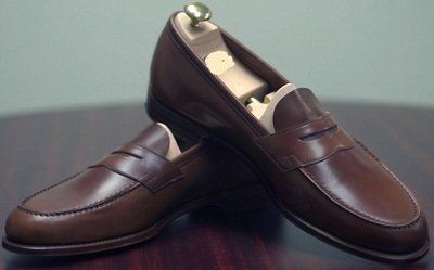 New Men's Handmade Leather Shoes, Men's Genuine Leather Penny Loafers Dress Shoe