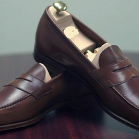 New Men's Handmade Leather Shoes, Men's Genuine Leather Penny Loafers Dress Shoe - Thumbnail 4
