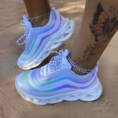 2020 autumn new large size flat bottom women's casual sports shoes women b7651