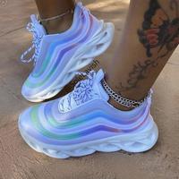 2020 Autumn New Large Size Flat Bottom Women's Casual Sports Shoes Women B7651 - Thumbnail 1