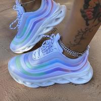 2020 Autumn New Large Size Flat Bottom Women's Casual Sports Shoes Women B7651 - Thumbnail 2