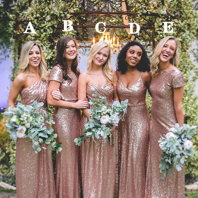 Sp1352,rose gold sequin bridesmaid dresses,sparkle cheap bridesmaid dresses - Thumbnail 4